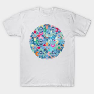 Pretty Pastel Moroccan Tile Mosaic Pattern T-Shirt